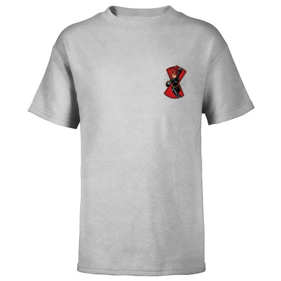 Marvel Avengers Black Widow Hourglass Hero Circle - Short Sleeve T-Shirt for Kids - Customized-Athletic Heather