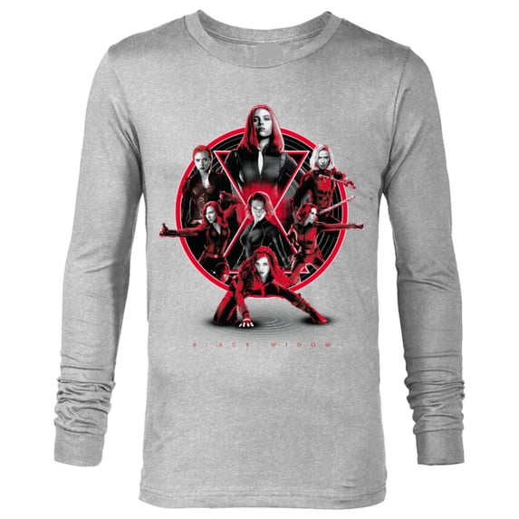 Marvel Avengers Black Widow Multiplied - Long Sleeve T-Shirt for Men - Customized-Athletic Heather