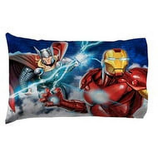 Marvel Avengers Blue Circle Twin 3 Piece Bed Sheet Set, 100 Microfiber