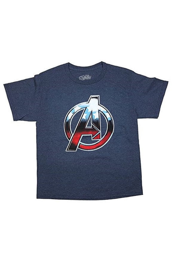 Marvel Avengers Boy's Assemble Logo T-Shirt, X-Large, Gray