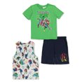 thumbnail image 1 of Marvel Avengers Boys' 3-Piece Shorts Set Outfit - green, 4 (Little Boys), 1 of 1