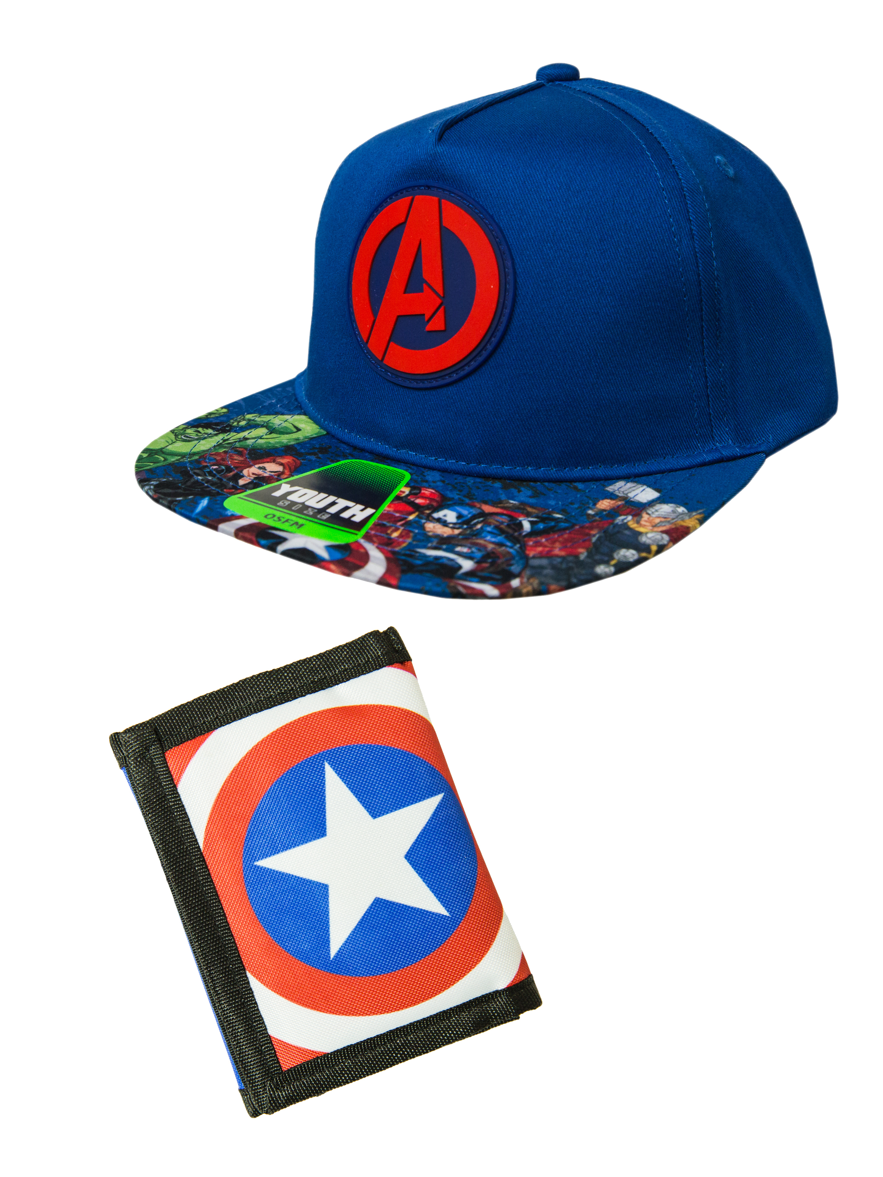 Marvel Avengers Boys Baseball Hat And Tri-Fold Wallet Combo, Youth Size - image 1 of 6