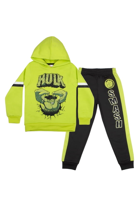 Marvel Avengers Boys, Graphic Hoodie, and Jogger Pants, 2-pack Clothes Set (Sizes 4-8)