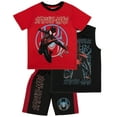thumbnail image 1 of Marvel Avengers Miles Morales Boys Short Sleeve T-Shirt, Tank Top and Mesh Shorts Set for Kids (Sizes 4-8), 1 of 5