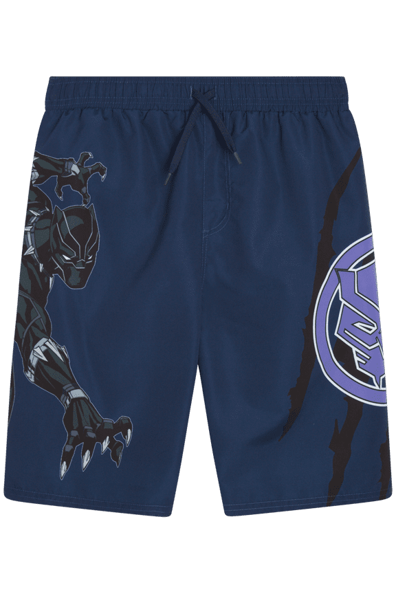 Avengers Boys’ Swim Trunks – Captain America, Iron Man, Hulk, Black Panther Swimsuit –(2T-12)