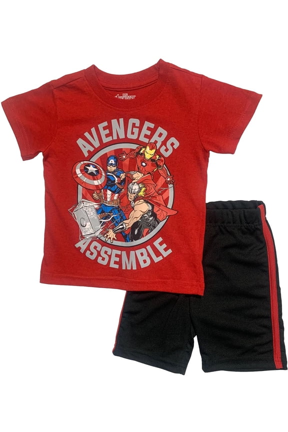 Avengers Boys' T-Shirt and Mesh Shorts Set (Toddler Boys)