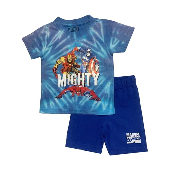 Marvel Avengers Boys' Tie-dye T-Shirt and Knit Shorts Set (Toddler Boys)