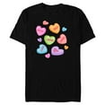 thumbnail image 1 of Marvel Avengers Candy Hearts Valentine's Day - Short Sleeve Blended T-Shirt for Adults - Customized-Black, 1 of 5