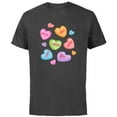 thumbnail image 1 of Marvel Avengers Candy Hearts Valentine's Day - Short Sleeve Cotton T-Shirt for Adults - Customized-Charcoal, 1 of 5