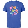 thumbnail image 1 of Marvel Avengers Candy Hearts Valentine's Day - Short Sleeve Cotton T-Shirt for Adults - Customized-Royal Heather, 1 of 5