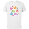 thumbnail image 1 of Marvel Avengers Candy Hearts Valentine's Day - Short Sleeve Cotton T-Shirt for Adults - Customized-White, 1 of 5