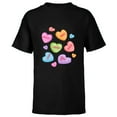 thumbnail image 1 of Marvel Avengers Candy Hearts Valentine's Day - Short Sleeve T-Shirt for Kids - Customized-Black, 1 of 5