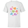thumbnail image 1 of Marvel Avengers Candy Hearts Valentine's Day - Short Sleeve T-Shirt for Kids - Customized-White, 1 of 5