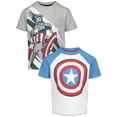 thumbnail image 1 of Marvel Avengers Captain America Big Boys 2 Pack Graphic T-Shirts Grey / White 18-20, 1 of 5