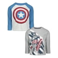 thumbnail image 1 of Marvel Avengers Captain America Big Boys 2 Pack Long Sleeve T-Shirts Toddler to Big Kid, 1 of 5