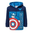 thumbnail image 1 of Marvel Avengers Captain America Big Boys Fleece Half Zip Hoodie Toddler to Big Kid, 1 of 3