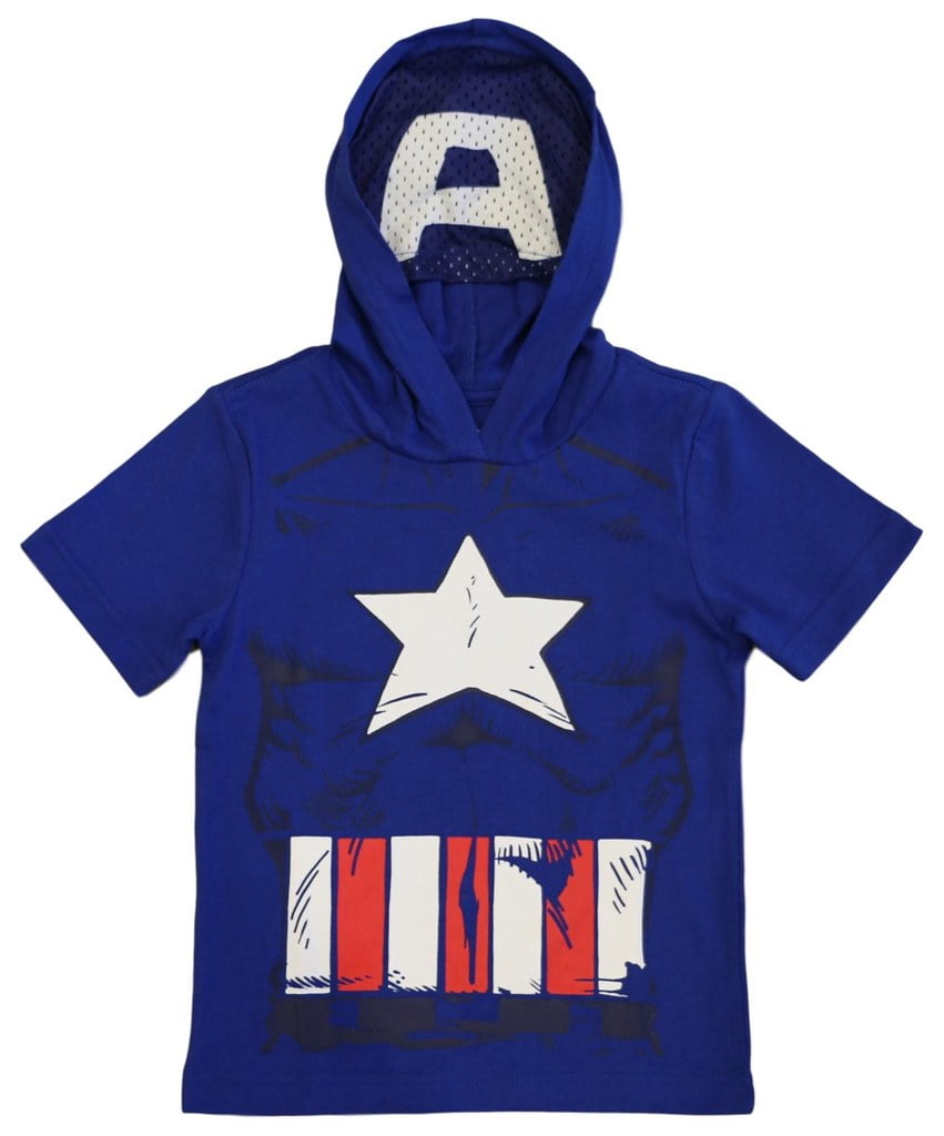 Captain america hooded sales t shirt