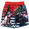 thumbnail image 1 of Marvel Avengers Captain America Iron Man Toddler Boys Swim Trunks Bathing Suit Multicolor 4T, 1 of 5