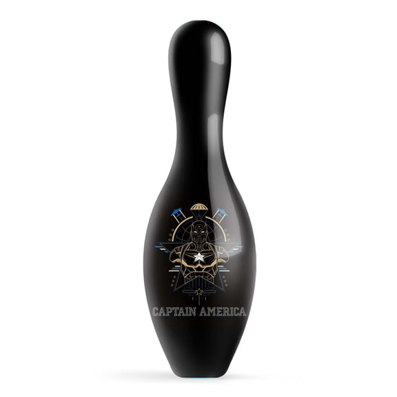 Marvel Avengers Captain America Logos Official Size and Weight Bowling Pin