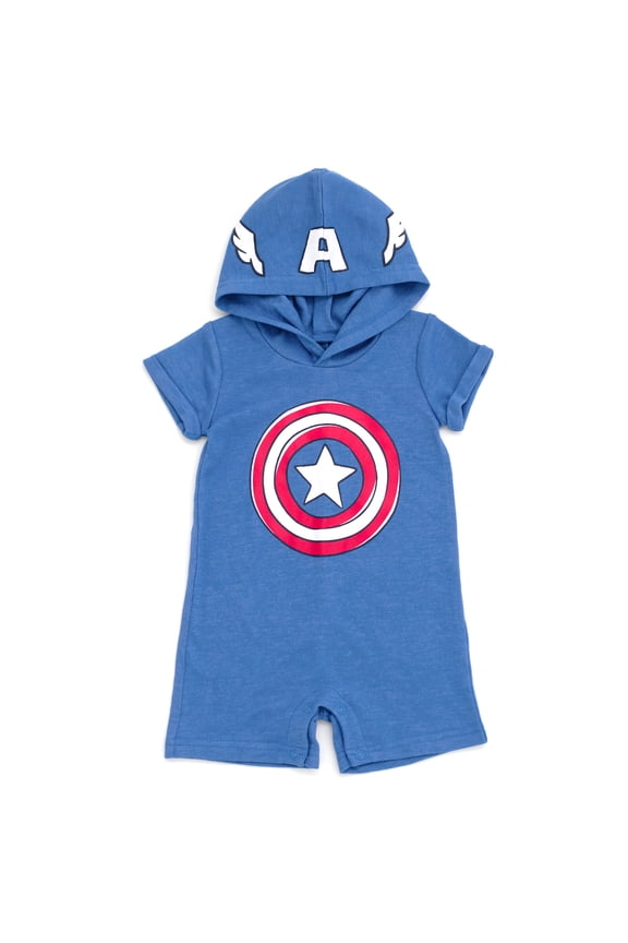 Avengers Captain America Newborn Baby Boys Cosplay Romper Newborn to Toddler