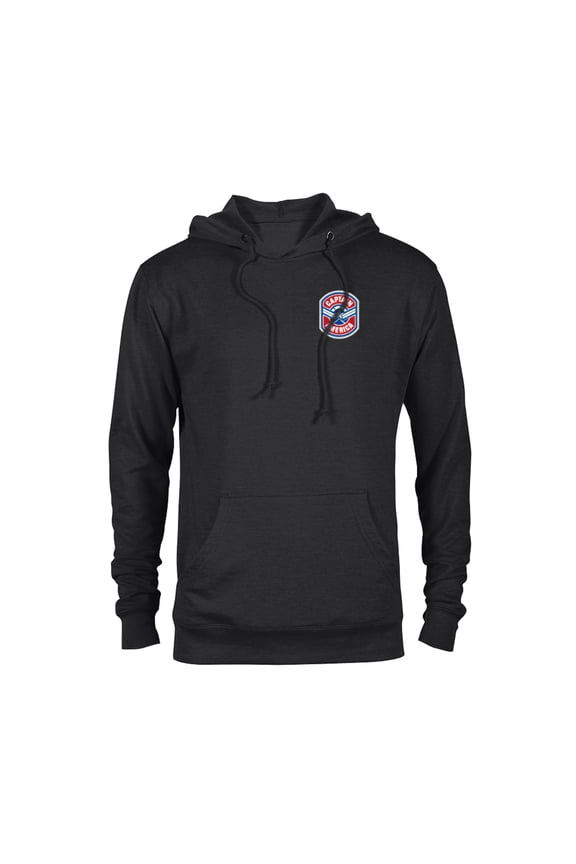 Avengers Captain America Star and Stripes Icon Round - Pullover Hoodie for Adults - Customized-Black