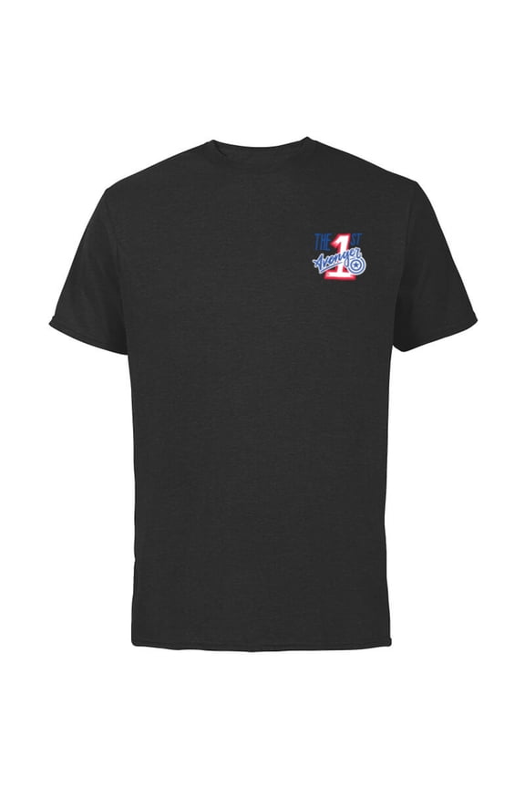Avengers Captain America the First Avenger Icon - Short Sleeve Cotton T-Shirt for Adults - Customized-Black