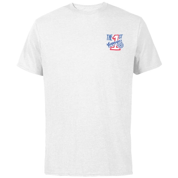 Marvel Avengers Captain America the First Avenger Icon - Short Sleeve Cotton T-Shirt for Adults - Customized-White