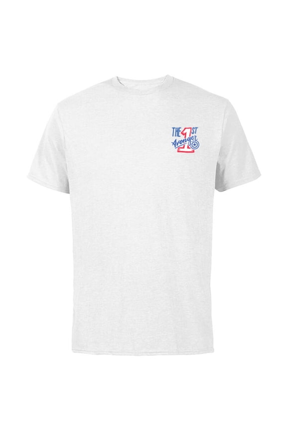 Avengers Captain America the First Avenger Icon - Short Sleeve Cotton T-Shirt for Adults - Customized-White