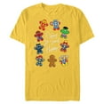 thumbnail image 1 of Marvel Avengers Christmas Gingerbread Wishing Sweet Holiday - Short Sleeve Blended T-Shirt for Adults - Customized-Yellow, 1 of 5