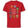thumbnail image 1 of Marvel Avengers Christmas Gingerbread Wishing Sweet Holiday - Short Sleeve Cotton T-Shirt for Adults - Customized-Red, 1 of 5