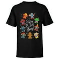 thumbnail image 1 of Marvel Avengers Christmas Gingerbread Wishing Sweet Holiday - Short Sleeve T-Shirt for Kids - Customized-Black, 1 of 5