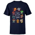 thumbnail image 1 of Marvel Avengers Christmas Gingerbread Wishing Sweet Holiday - Short Sleeve T-Shirt for Kids - Customized-Navy, 1 of 5