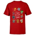 thumbnail image 1 of Marvel Avengers Christmas Gingerbread Wishing Sweet Holiday - Short Sleeve T-Shirt for Kids - Customized-Red, 1 of 5