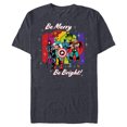 thumbnail image 1 of Marvel Avengers Christmas Holiday Retro Be Merry Be Bright! - Short Sleeve Blended T-Shirt for Adults - Customized-Navy Heather, 1 of 5