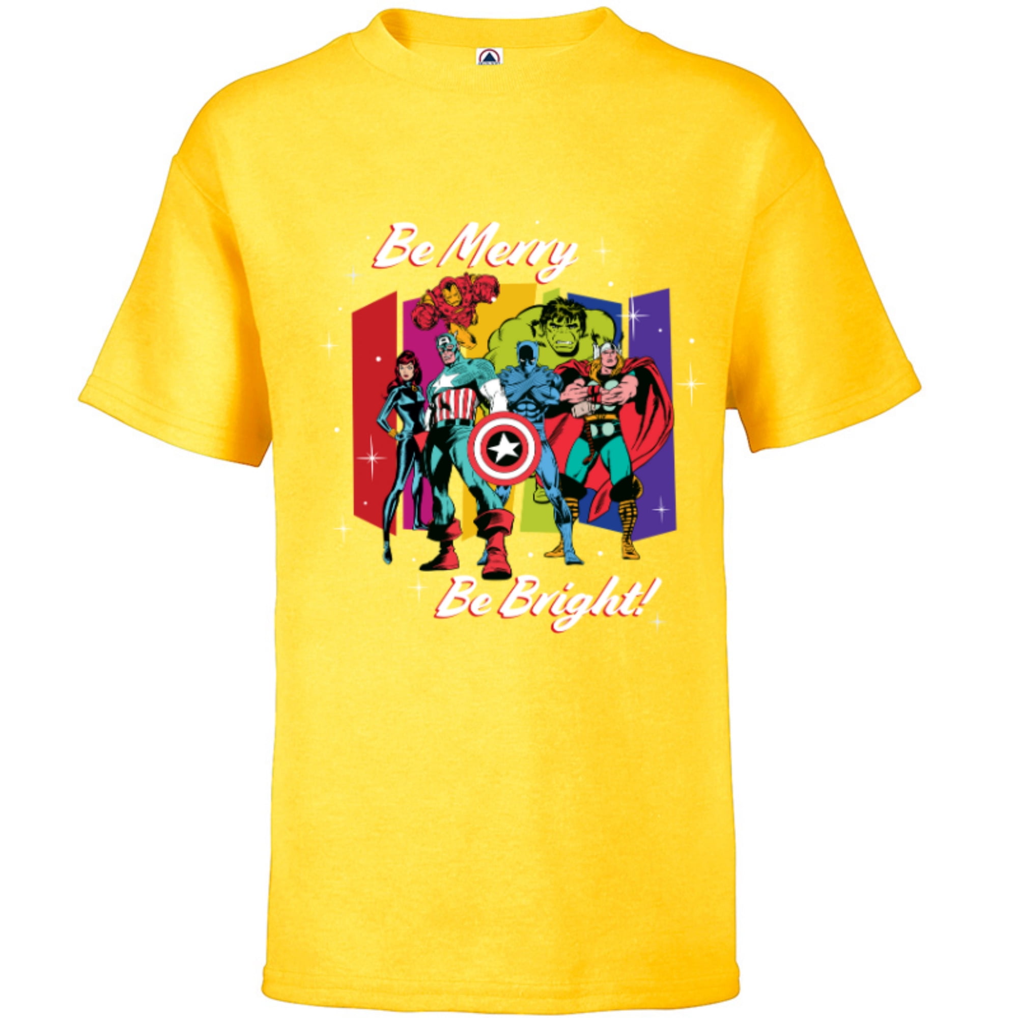 Marvel Avengers Christmas Holiday Retro Be Merry Be Bright! Short