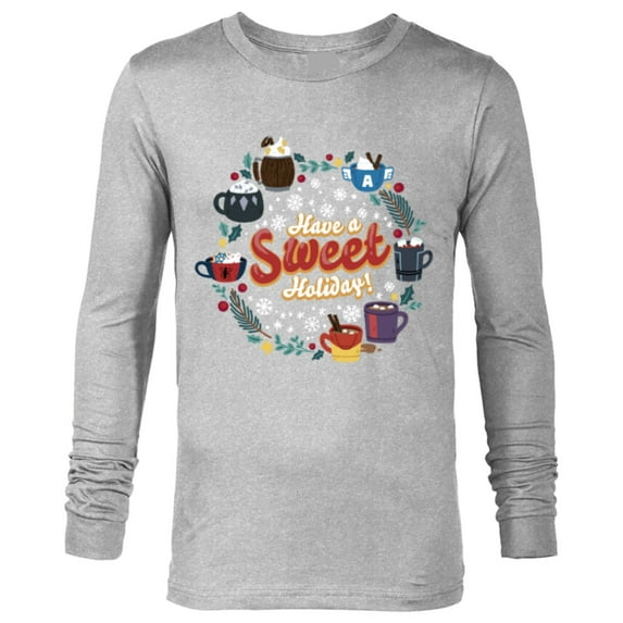 Marvel Avengers Christmas Hot Chocolate Have a Sweet Holiday - Long Sleeve T-Shirt for Men - Customized-Athletic Heather