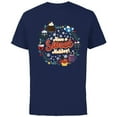 thumbnail image 1 of Marvel Avengers Christmas Hot Chocolate Have a Sweet Holiday - Short Sleeve Cotton T-Shirt for Adults - Customized-Navy, 1 of 5