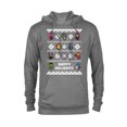 thumbnail image 1 of Marvel Avengers Christmas Sweater Happy Holidays Standard - Pullover Hoodie for Adults – Customized-Graphite Heather, 1 of 5