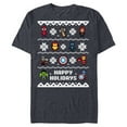 thumbnail image 1 of Marvel Avengers Christmas Sweater Happy Holidays Standard - Short Sleeve Blended T-Shirt for Adults – Customized-Navy Heather, 1 of 5