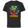 thumbnail image 1 of Marvel Avengers City Scene Super Hero Family Trip 2024 - Short Sleeve Cotton T-Shirt for Adults - Customized-Black, 1 of 5