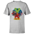 thumbnail image 1 of Marvel Avengers City Scene Super Hero Family Trip - Short Sleeve T-Shirt for Kids - Customized-Athletic Heather, 1 of 5