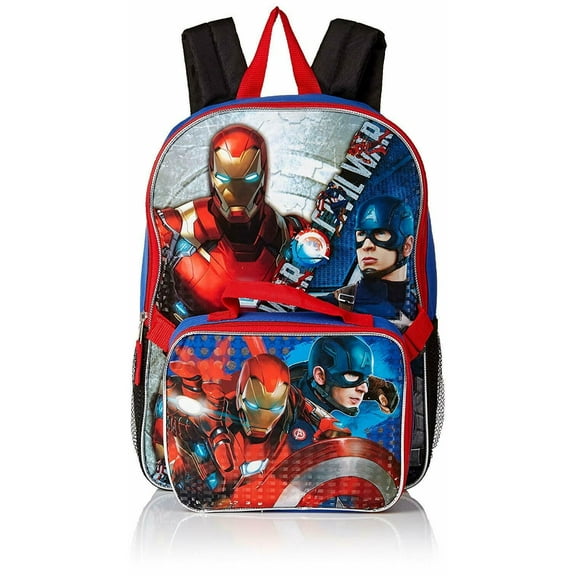 Marvel Avengers Civil War 16" Backpack with Lunchbag