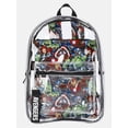 thumbnail image 1 of Marvel Avengers 17" Unisex Clear Backpack with Printed Laptop Sleeve, Black, 1 of 5