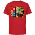 thumbnail image 1 of Marvel Avengers Comic Super Heroes 10th Birthday - Short Sleeve Cotton T-Shirt for Adults - Customized-Red, 1 of 5