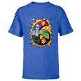 thumbnail image 1 of Marvel Avengers Comic Super Heroes 6th Birthday - Short Sleeve T-Shirt for Kids - Customized-Royal, 1 of 5