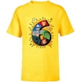 thumbnail image 1 of Marvel Avengers Comic Super Heroes 6th Birthday - Short Sleeve T-Shirt for Kids - Customized-Yellow, 1 of 5