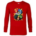 thumbnail image 1 of Marvel Avengers Comic Super Heroes 8th Birthday - Long Sleeve T-Shirt for Men - Customized-New Red, 1 of 5