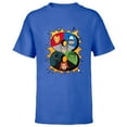 thumbnail image 1 of Marvel Avengers Comic Super Heroes 8th Birthday - Short Sleeve T-Shirt for Kids - Customized-Royal, 1 of 5