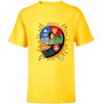thumbnail image 1 of Marvel Avengers Comic Super Heroes 9th Birthday - Short Sleeve T-Shirt for Kids - Customized-Yellow, 1 of 5