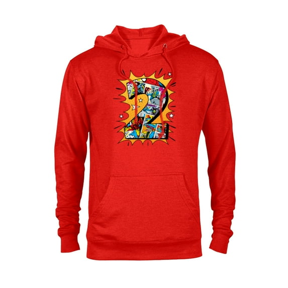 Marvel Avengers Comics 2nd Birthday - Pullover Hoodie for Adults - Customized-Red Heather